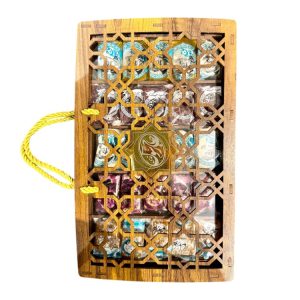 مسقطی لاری مغزدار طرح کیف چوبی